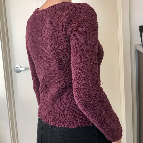 Burgundy Knit Sweater - Picture 3 of 3
